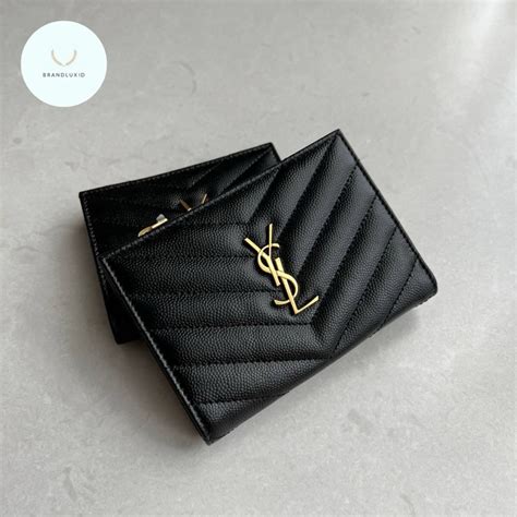 ysl monogram zippered two part wallet|ysl monogram wallet price.